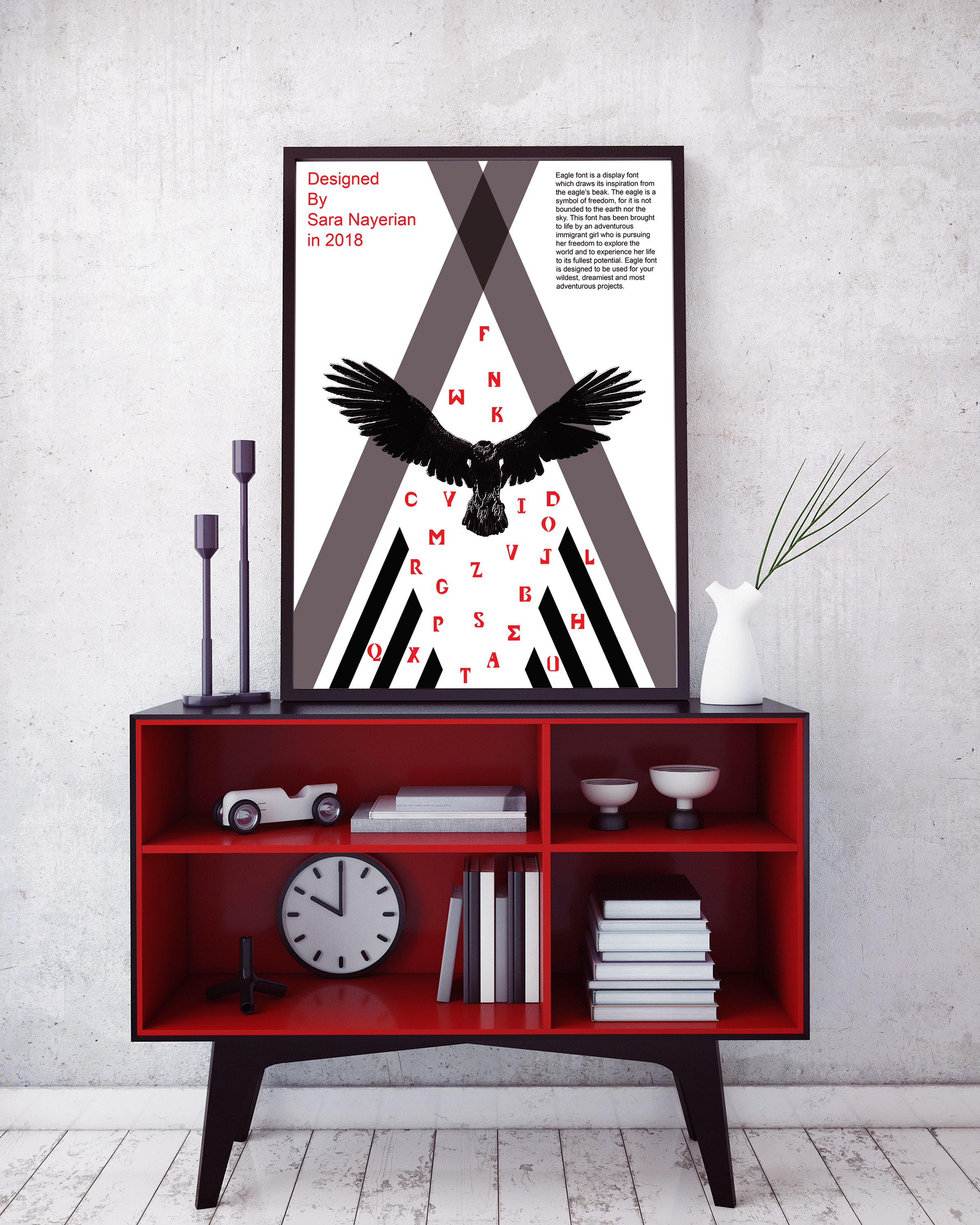 mock up poster with vintage hipster loft interior